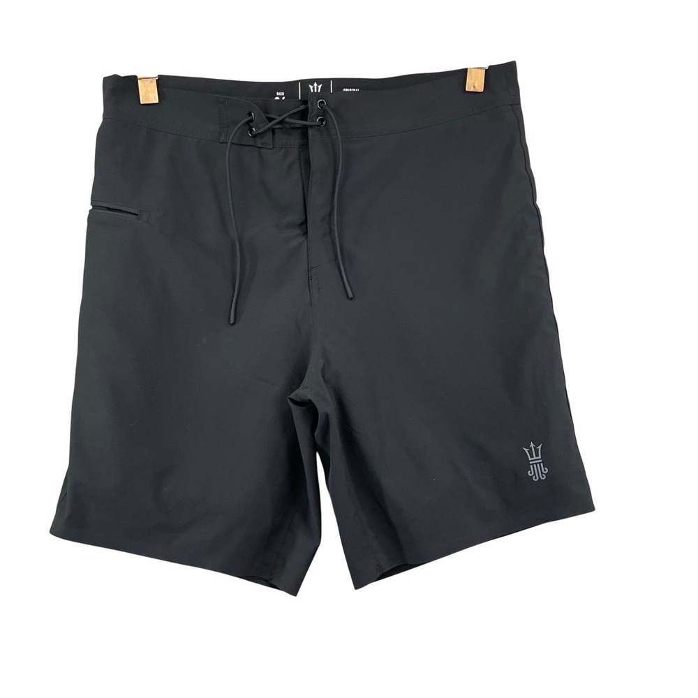 Jungle Gurl Board Shorts Mens 34 Black Drifties Swim Trunks Surf Skate Travel